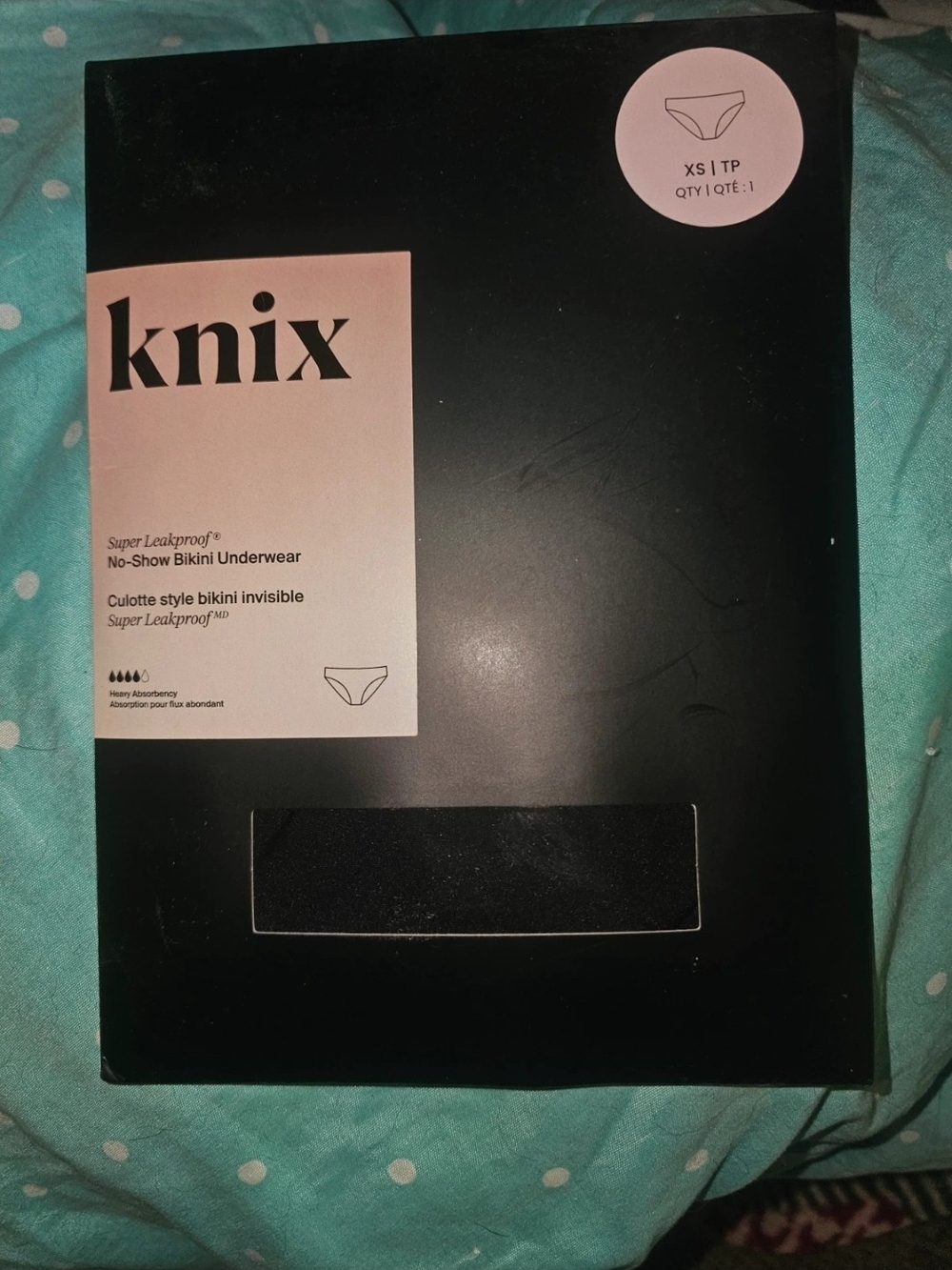knix No-Show Bikini Underwear - Black